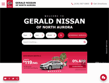 Tablet Screenshot of geraldnissannorthaurora.com